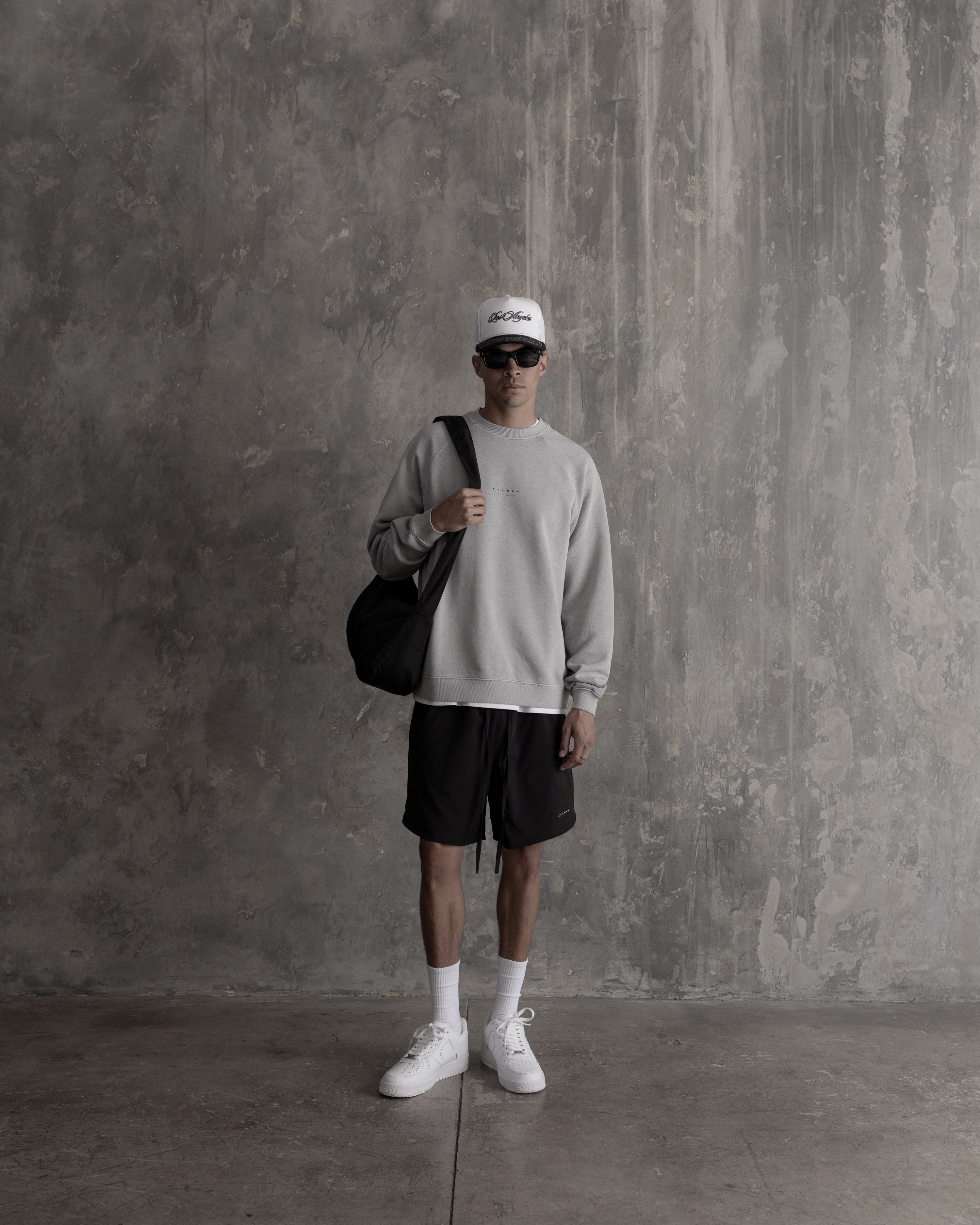 Stack Logo Raglan Crewneck - Vintage Washed