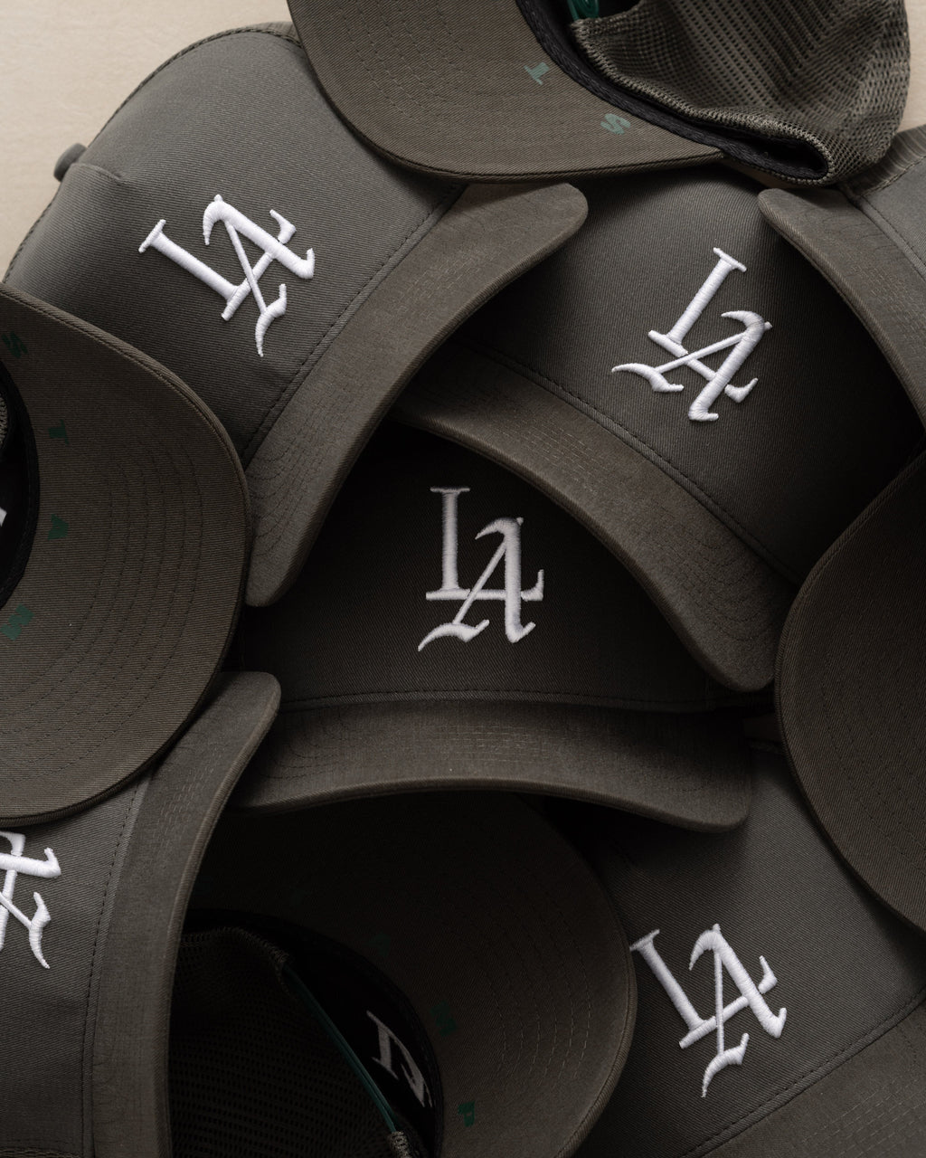 LA 001 Brushed Twill Trucker