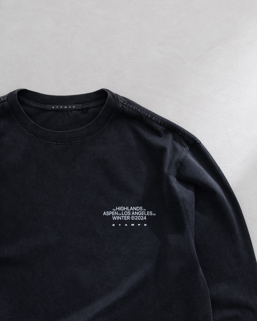 Mountain Peak LS Relaxed Tee - Snow  Washed