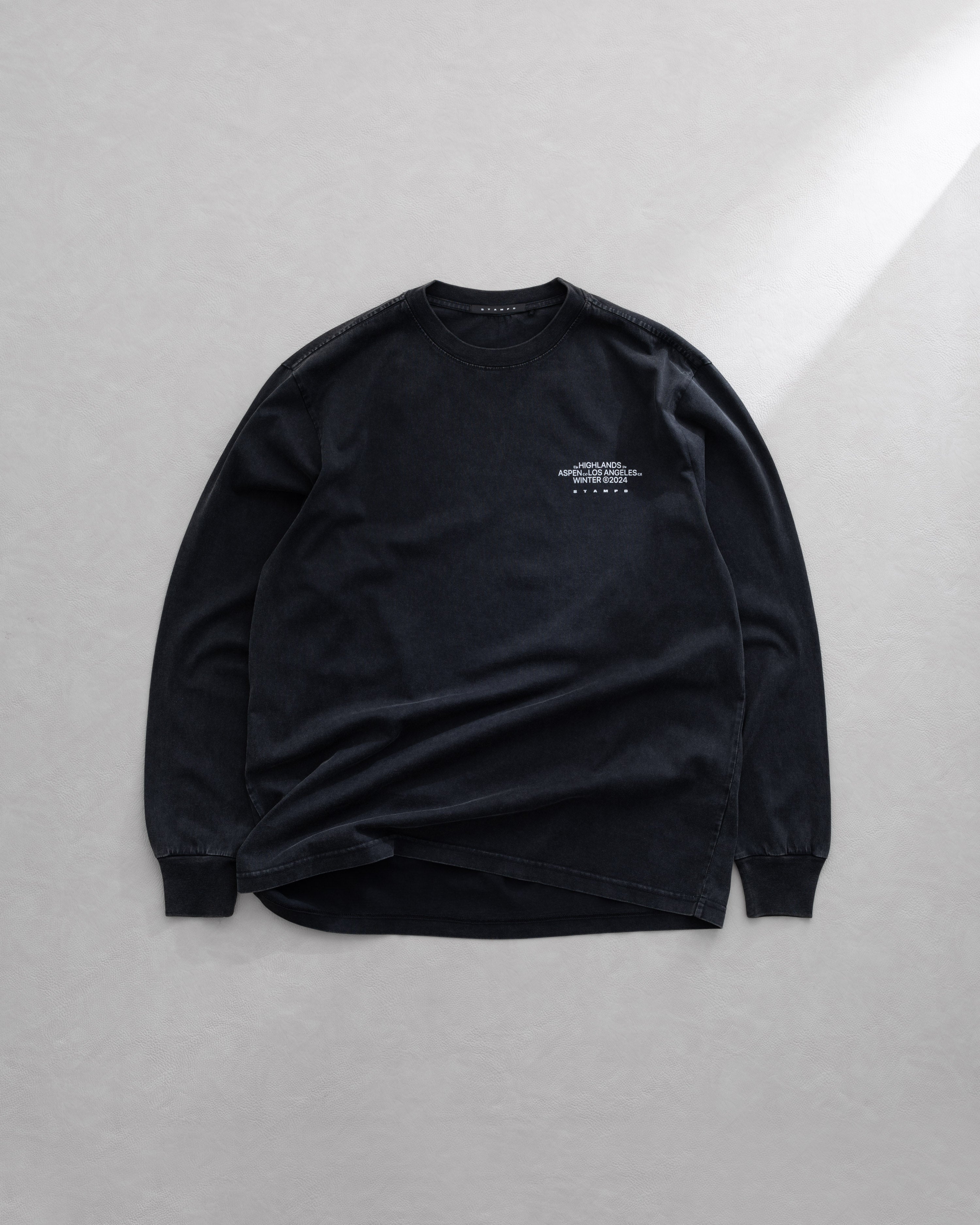 Mountain Peak LS Relaxed Tee - Snow  Washed