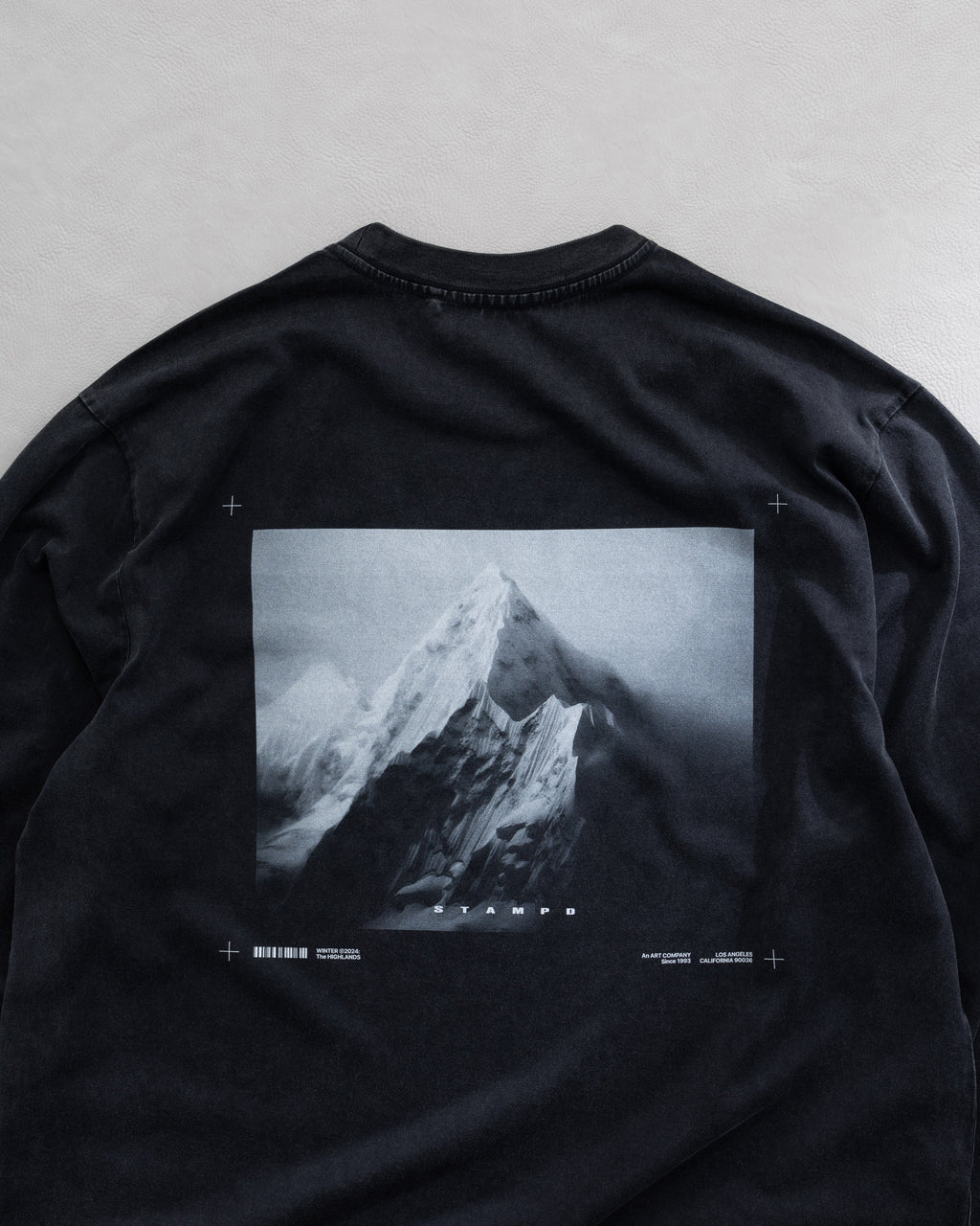 Mountain Peak LS Relaxed Tee - Snow  Washed