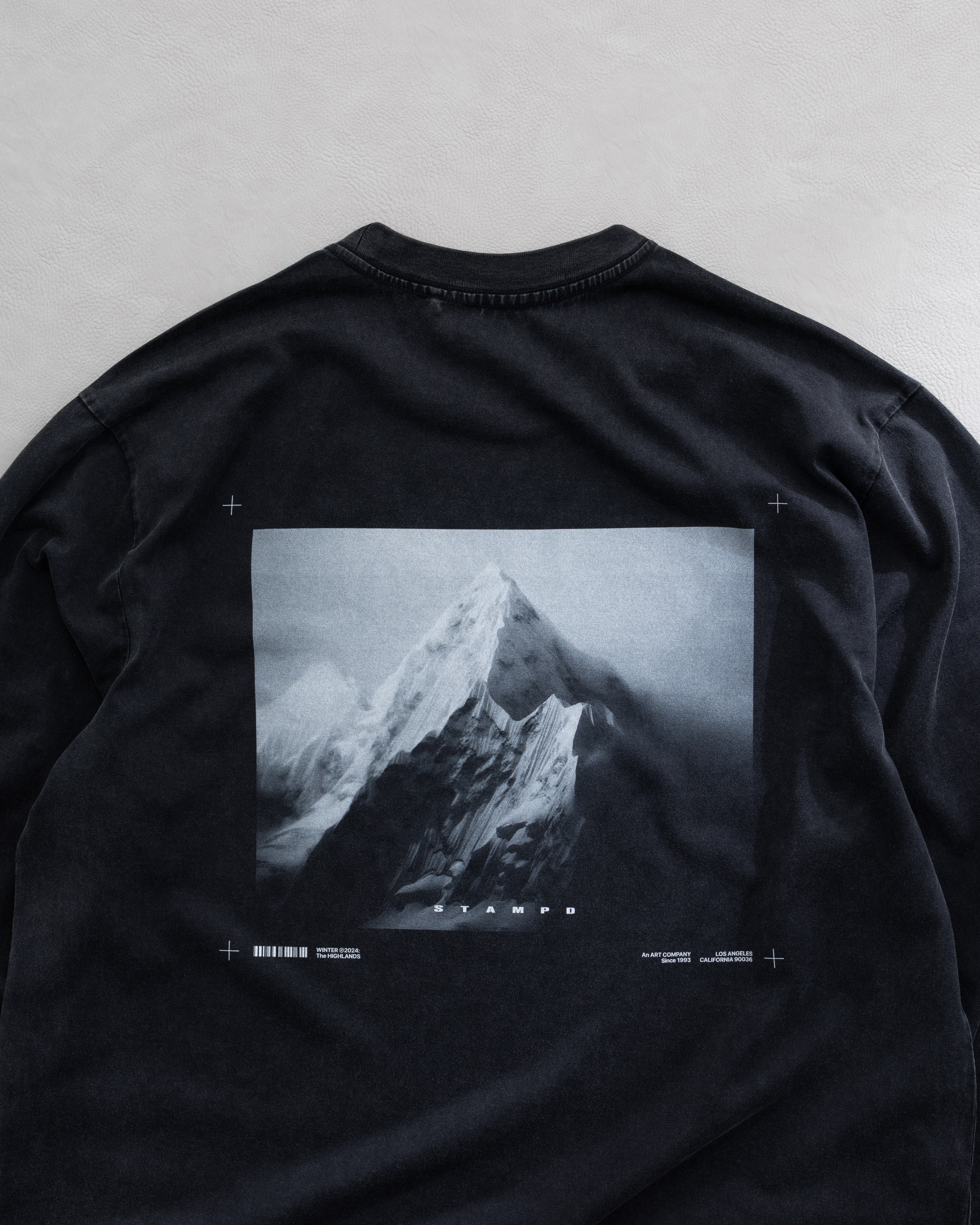 Mountain Peak LS Relaxed Tee - Snow  Washed
