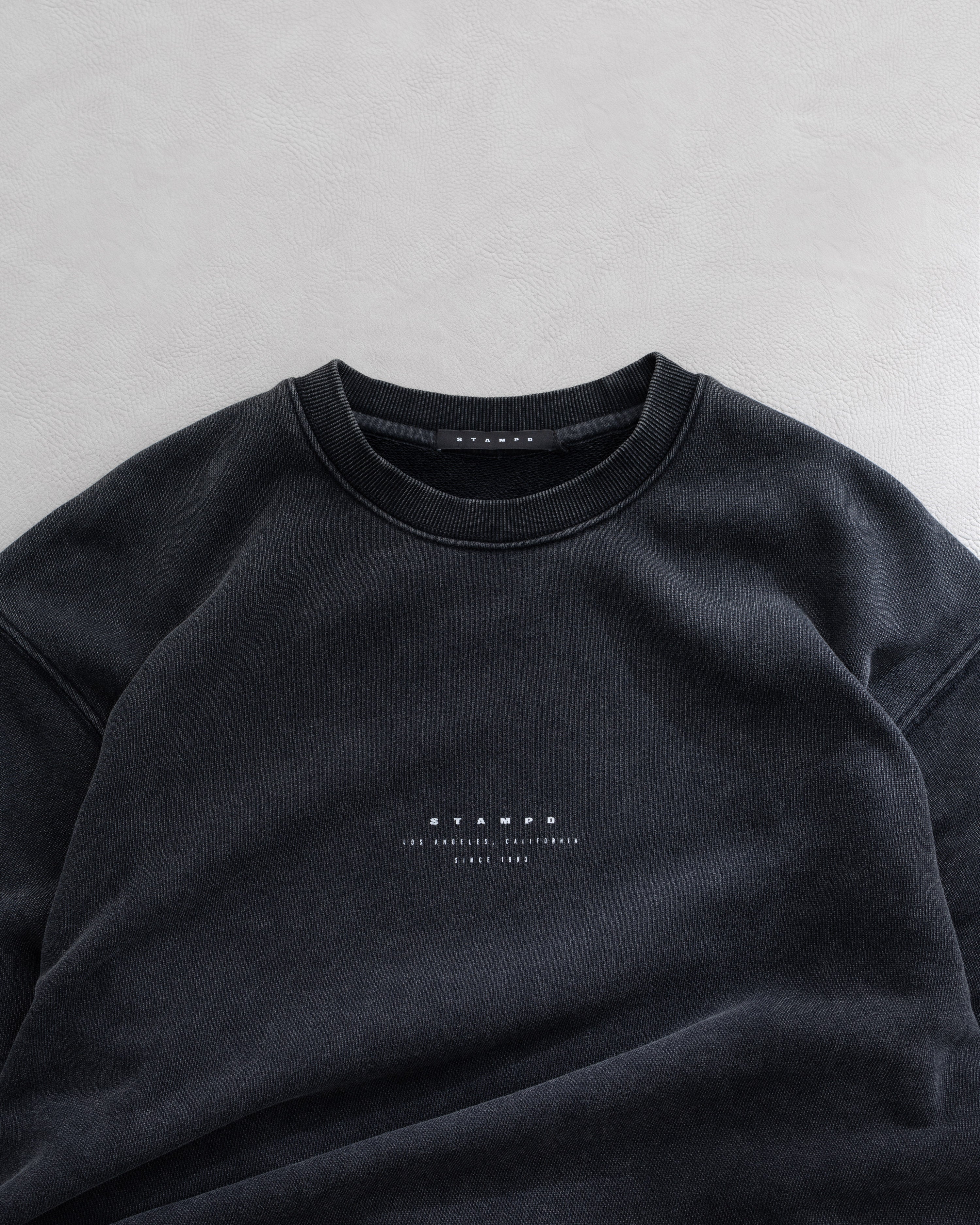 Strike Stack Logo Crewneck - Snow Washed