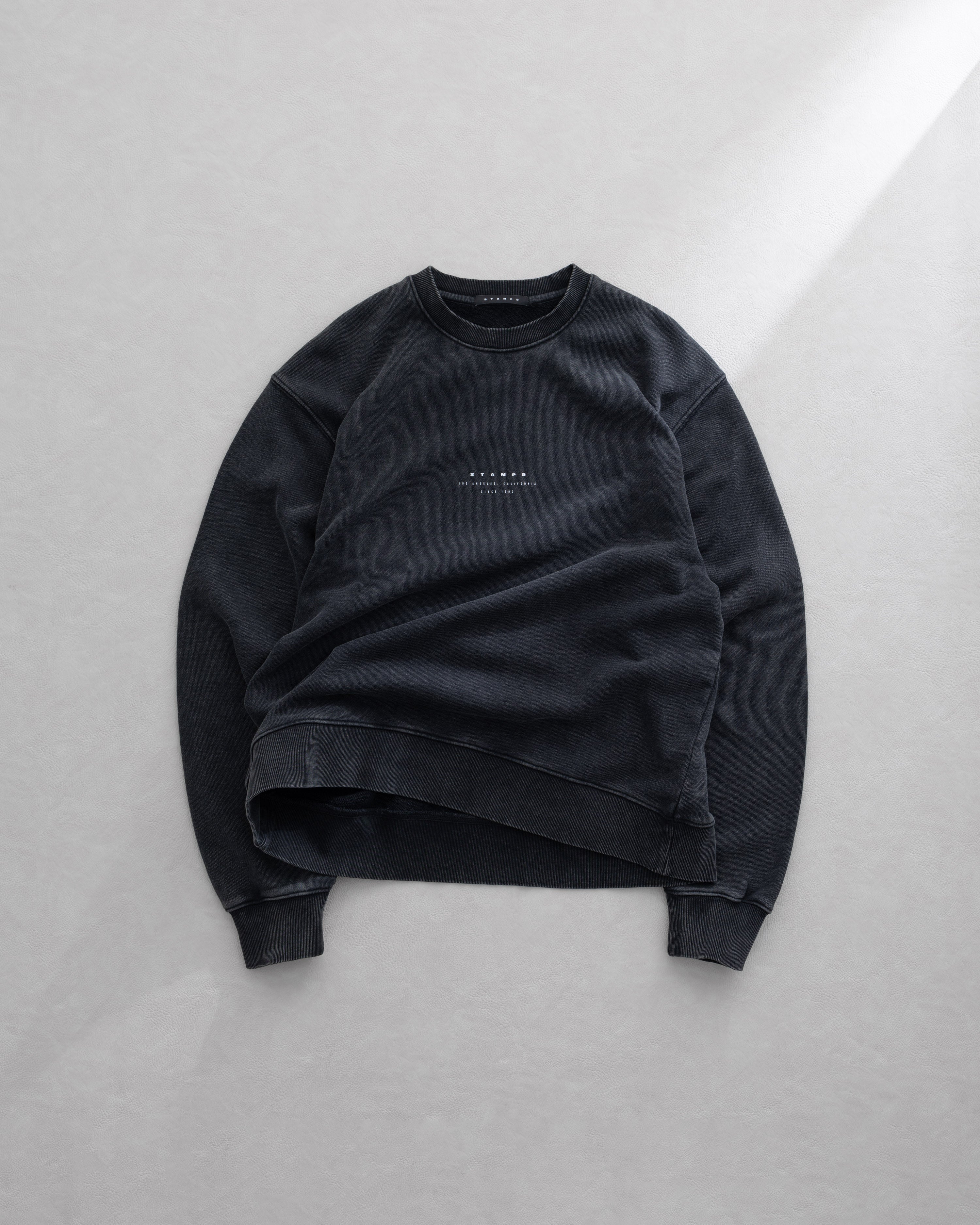 Strike Stack Logo Crewneck - Snow Washed