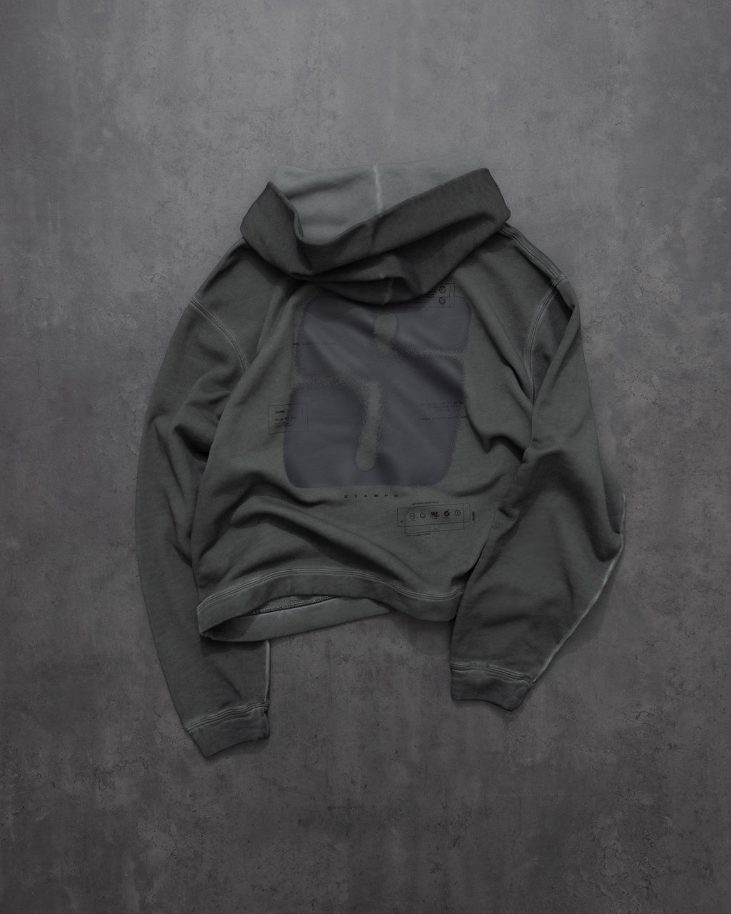 S24 Transit Oil Washed Cropped Hoodie