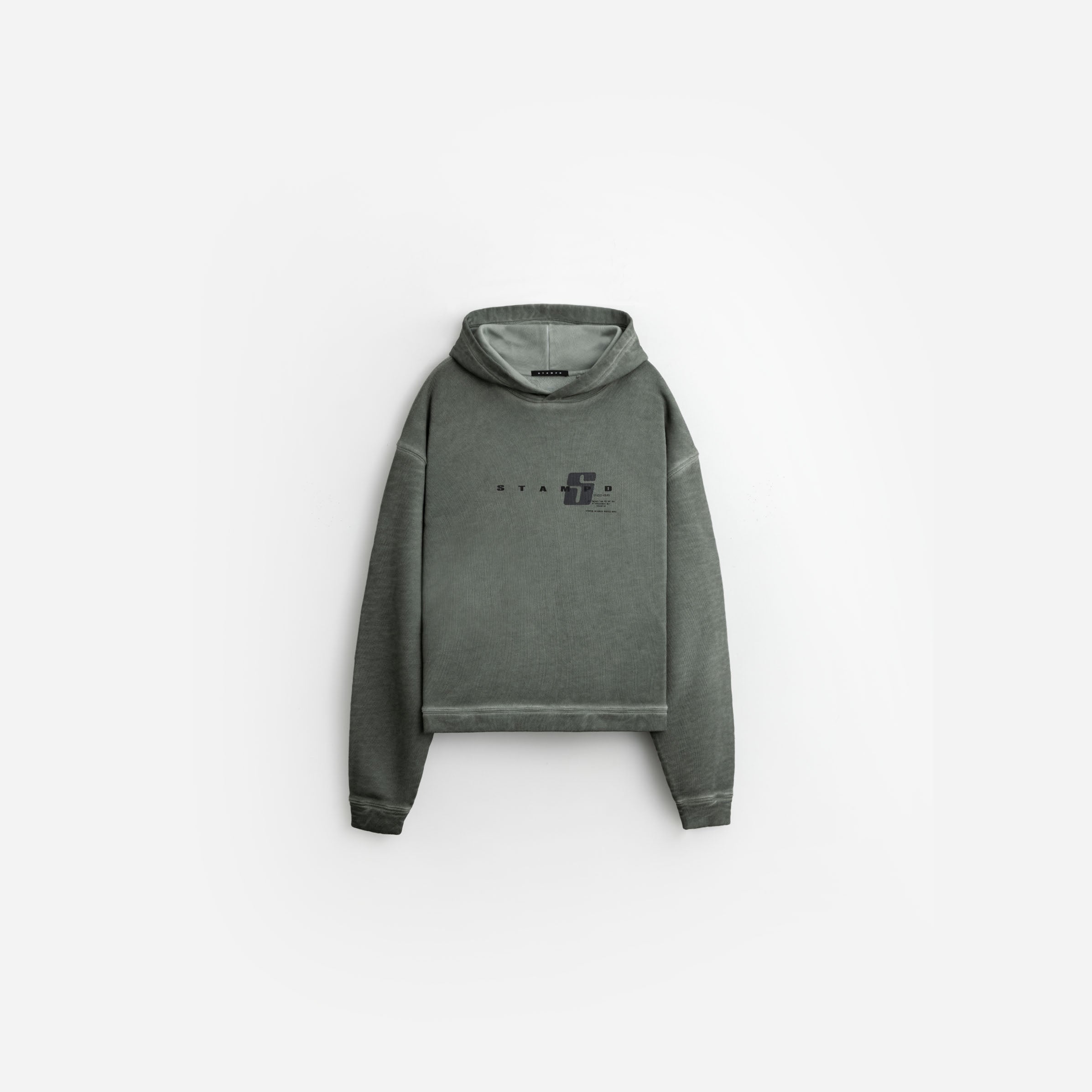 S24 Transit Oil Washed Cropped Hoodie