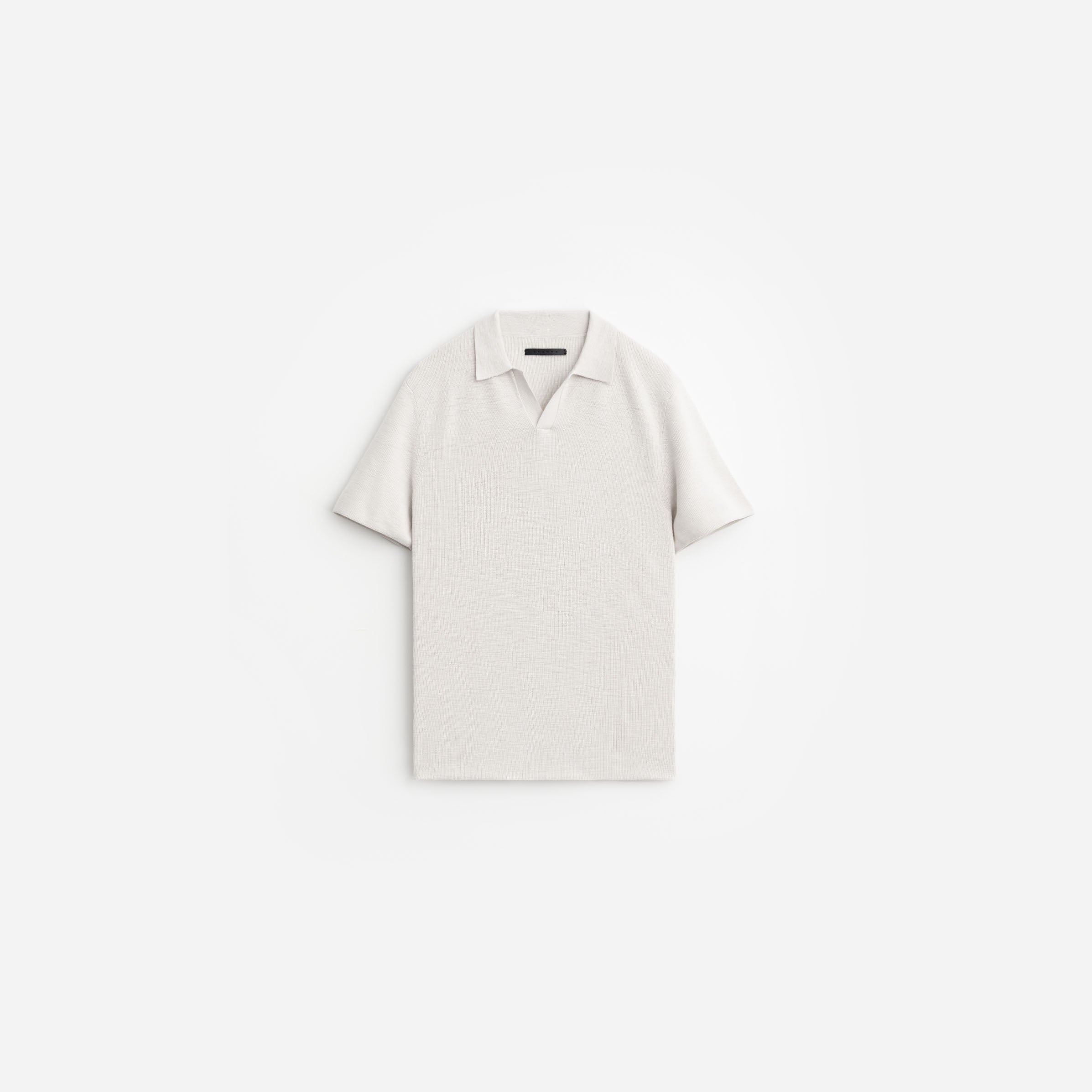 Ribbed Knit SS Polo
