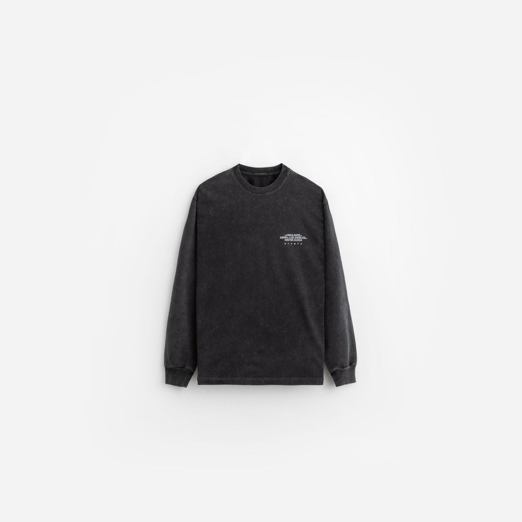 Mountain Peak LS Relaxed Tee - Snow  Washed